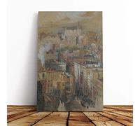 Big Box Art Canvas Print Wall Art Colin Campbell Cooper View of New York | Mounted & Stretched Box Frame Picture | Home Decor for Kitchen, Living Room, Bedroom, Hallway, Multi-Colour, 30x20 Inch
