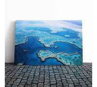 Big Box Art Canvas Print Wall Art Coral Barrier Reef 3 | Mounted and Stretched Box Frame Picture | Home Decor for Kitchen, Living, Dining Room, Bedroom, Hallway, Multi-Colour, 24x16 Inch