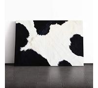 Big Box Art Canvas Print Wall Art Cow Fur | Mounted and Stretched Box Frame Picture | Home Decor for Kitchen, Living, Dining Room, Bedroom, Hallway, Multi-Colour, 24x16 Inch