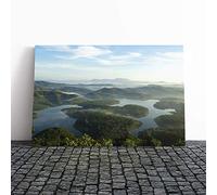 Big Box Art Canvas Print Wall Art Dalat Vietnam Mountain Landscape | Mounted & Stretched Box Frame Picture | Home Decor for Kitchen, Living Room, Bedroom, Hallway, Multi-Colour, 20x14 Inch