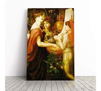 Big Box Art Canvas Print Wall Art Dante Gabriel Rossetti Beautiful Hands | Mounted & Stretched Box Frame Picture | Home Decor for Kitchen, Living Room, Bedroom, Hallway, Multi-Colour, 24x16 Inch