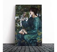 Big Box Art Canvas Print Wall Art Dante Gabriel Rossetti The Day Dream | Mounted & Stretched Box Frame Picture | Home Decor for Kitchen, Living Room, Bedroom, Hallway, Multi-Colour, 20x14 Inch