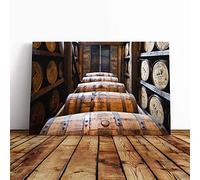 Big Box Art Canvas Print Wall Art Distillery Barrel Beer Keg (1) | Mounted and Stretched Box Frame Picture | Home Decor for Kitchen, Living Room, Bedroom, Hallway, Multi-Colour, 20x14 Inch