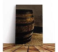 Big Box Art Canvas Print Wall Art Distillery Barrel Beer Keg (3) | Mounted and Stretched Box Frame Picture | Home Decor for Kitchen, Living Room, Bedroom, Hallway, Multi-Colour, 24x16 Inch