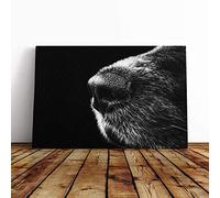 Big Box Art Canvas Print Wall Art Dog Nose Snout | Mounted and Stretched Box Frame Picture | Home Decor for Kitchen, Living, Dining Room, Bedroom, Hallway, Multi-Colour, 20x14 Inch