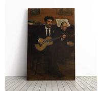 Big Box Art Canvas Print Wall Art Edgar Degas Lorenzo Pagans and Auguste de Gas | Mounted & Stretched Box Frame Picture | Home Decor for Kitchen, Living Room, Bedroom, Multi-Colour, 24x16 Inch