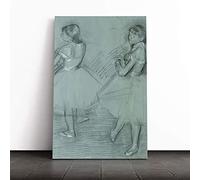 Big Box Art Canvas Print Wall Art Edgar Degas Two Dancers Sketch | Mounted and Stretched Box Frame Picture | Home Decor for Kitchen, Living Room, Bedroom, Hallway, Multi-Colour, 24x16 Inch