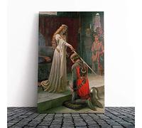 Big Box Art Canvas Print Wall Art Edmund Leighton The Accolade | Mounted and Stretched Box Frame Picture | Home Decor for Kitchen, Living, Dining Room, Bedroom, Hallway, Multi-Colour, 30x20 Inch