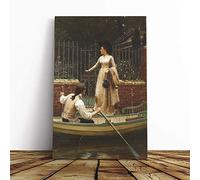 Big Box Art Canvas Print Wall Art Edmund Leighton The Elopement | Mounted and Stretched Box Frame Picture | Home Decor for Kitchen, Living, Dining Room, Bedroom, Hallway, Multi-Colour, 24x16 Inch