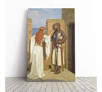 Big Box Art Canvas Print Wall Art Edmund Leighton The Shadow | Mounted and Stretched Box Frame Picture | Home Decor for Kitchen, Living, Dining Room, Bedroom, Hallway, Multi-Colour, 20x14 Inch
