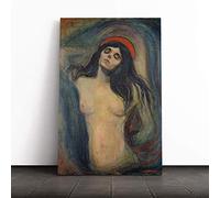Big Box Art Canvas Print Wall Art Edvard Munch Madonna | Mounted and Stretched Box Frame Picture | Home Decor for Kitchen, Living, Dining Room, Bedroom, Hallway, Multi-Colour, 20x14 Inch