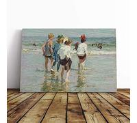 Big Box Art Canvas Print Wall Art Edward Henry Potthast Summer Day | Mounted and Stretched Box Frame Picture | Home Decor for Kitchen, Living Room, Bedroom, Hallway, Multi-Colour, 20x14 Inch