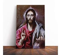 Big Box Art Canvas Print Wall Art El Greco Christ | Mounted and Stretched Box Frame Picture | Home Decor for Kitchen, Living, Dining Room, Bedroom, Hallway, Multi-Colour, 20x14 Inch