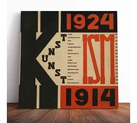 Big Box Art Canvas Print Wall Art El Lissitzky 1924 | Mounted and Stretched Box Frame Picture | Home Decor for Kitchen, Living, Dining Room, Bedroom, Hallway, Muli-Colour, 14x14 Inch