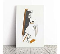 Big Box Art Canvas Print Wall Art El Lissitzky Abstract No.5 | Mounted and Stretched Box Frame Picture | Home Decor for Kitchen, Living, Dining Room, Bedroom, Hallway, Multi-Colour, 20x14 Inch