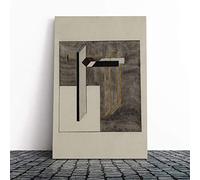 Big Box Art Canvas Print Wall Art El Lissitzky Study Praun 4b | Mounted and Stretched Box Frame Picture | Home Decor for Kitchen, Living, Dining Room, Bedroom, Hallway, Multi-Colour, 20x14 Inch