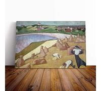 Big Box Art Canvas Print Wall Art Emile Bernard Harvest by The Sea | Mounted and Stretched Box Frame Picture | Home Decor for Kitchen, Living Room, Bedroom, Hallway, Multi-Colour, 20x14 Inch