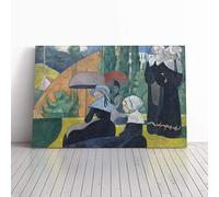 Big Box Art Canvas Print Wall Art Emile Bernard Umbrella | Mounted and Stretched Box Frame Picture | Home Decor for Kitchen, Living, Dining Room, Bedroom, Hallway, Multi-Colour, 30x20 Inch