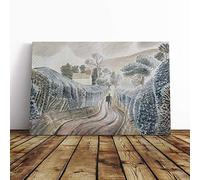 Big Box Art Canvas Print Wall Art Eric Ravilious Wet Afternoon | Mounted and Stretched Box Frame Picture | Home Decor for Kitchen, Living, Dining Room, Bedroom, Hallway, Multi-Colour, 20x14 Inch
