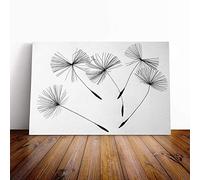 Big Box Art Canvas Print Wall Art Flower Dandelion Seeds (1) | Mounted and Stretched Box Frame Picture | Home Decor for Kitchen, Living, Dining Room, Bedroom, Hallway, Multi-Colour, 30x20 Inch