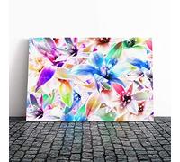 Big Box Art Canvas Print Wall Art Flower Mixed Orchids | Mounted and Stretched Box Frame Picture | Home Decor for Kitchen, Living, Dining Room, Bedroom, Hallway, Multi-Colour, 24x16 Inch