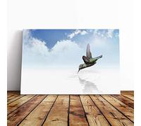 Big Box Art Canvas Print Wall Art Flying Hummingbird Bird (1) | Mounted and Stretched Box Frame Picture | Home Decor for Kitchen, Living, Dining Room, Bedroom, Hallway, Multi-Colour, 20x14 Inch