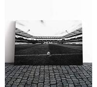 Big Box Art Canvas Print Wall Art Football Pitch Ball 2 | Mounted and Stretched Box Frame Picture | Home Decor for Kitchen, Living, Dining Room, Bedroom, Hallway, Multi-Colour, 30x20 Inch