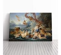 Big Box Art Canvas Print Wall Art Francois Boucher Triumph of Venus | Mounted & Stretched Box Frame Picture | Home Decor for Kitchen, Living Room, Bedroom, Hallway, Multi-Colour, 30x20 Inch