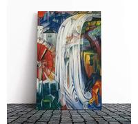 Big Box Art Canvas Print Wall Art Franz Marc The Bewitched Mill | Mounted and Stretched Box Frame Picture | Home Decor for Kitchen, Living, Dining Room, Bedroom, Hallway, Multi-Colour, 30x20 Inch