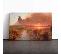 Big Box Art Canvas Print Wall Art Frederic Edwin Church Cotopaxi 2 | Mounted and Stretched Box Frame Picture | Home Decor for Kitchen, Living Room, Bedroom, Hallway, Multi-Colour, 24x16 Inch