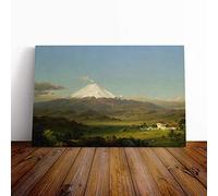 Big Box Art Canvas Print Wall Art Frederic Edwin Church Cotopaxi | Mounted and Stretched Box Frame Picture | Home Decor for Kitchen, Living Room, Bedroom, Hallway, Multi-Colour, 24x16 Inch