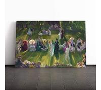 Big Box Art Canvas Print Wall Art George Bellows Tennis at Newport | Mounted and Stretched Box Frame Picture | Home Decor for Kitchen, Living Room, Bedroom, Hallway, Multi-Colour, 30x20 Inch