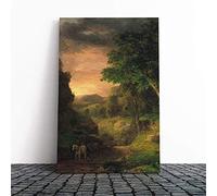 Big Box Art Canvas Print Wall Art George Innes in The Berkshires | Mounted and Stretched Box Frame Picture | Home Decor for Kitchen, Living Room, Bedroom, Hallway, Multi-Colour, 24x16 Inch