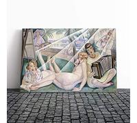 Big Box Art Canvas Print Wall Art Gerda Wegener A Summers Day | Mounted and Stretched Box Frame Picture | Home Decor for Kitchen, Living, Dining Room, Bedroom, Hallway, Multi-Colour, 20x14 Inch