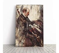 Big Box Art Canvas Print Wall Art Giovanni Boldini The Pianist | Mounted and Stretched Box Frame Picture | Home Decor for Kitchen, Living, Dining Room, Bedroom, Hallway, Multi-Colour, 30x20 Inch