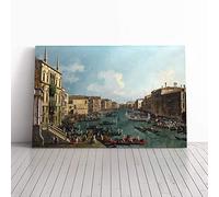 Big Box Art Canvas Print Wall Art Giovanni Canaletto Regatta on The Grand Canal | Mounted & Stretched Box Frame Picture | Home Decor for Kitchen, Living Room, Bedroom, Multi-Colour, 30x20 Inch