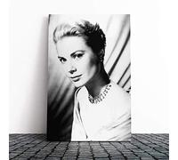 Big Box Art Canvas Print Wall Art Grace Kelly (1) | Mounted and Stretched Box Frame Picture | Home Decor for Kitchen, Living, Dining Room, Bedroom, Hallway, Multi-Colour, 24x16 Inch