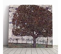 Big Box Art Canvas Print Wall Art Gustav Klimt Apple Tree (1) | Mounted and Stretched Box Frame Picture | Home Decor for Kitchen, Living, Dining Room, Bedroom, Hallway, Muli-Colour, 20x20 Inch