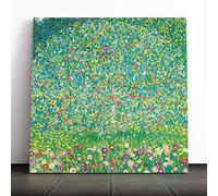 Big Box Art Canvas Print Wall Art Gustav Klimt Apple Tree (2) | Mounted and Stretched Box Frame Picture | Home Decor for Kitchen, Living, Dining Room, Bedroom, Hallway, Muli-Colour, 14x14 Inch