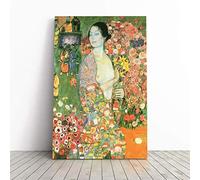 Big Box Art Canvas Print Wall Art Gustav Klimt The Dancer | Mounted and Stretched Box Frame Picture | Home Decor for Kitchen, Living, Dining Room, Bedroom, Hallway, Multi-Colour, 20x14 Inch