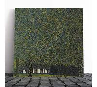 Big Box Art Canvas Print Wall Art Gustav Klimt The Park | Mounted and Stretched Box Frame Picture | Home Decor for Kitchen, Living, Dining Room, Bedroom, Hallway, Multi-Colour, 20x20 Inch