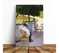 Big Box Art Canvas Print Wall Art Gustave Caillebotte The Orange Trees | Mounted & Stretched Box Frame Picture | Home Decor for Kitchen, Living Room, Bedroom, Hallway, Multi-Colour, 24x16 Inch