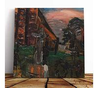 Big Box Art Canvas Print Wall Art Henry Le Fauconnier The Graveyard | Mounted & Stretched Box Frame Picture | Home Decor for Kitchen, Living Room, Bedroom, Hallway, Multi-Colour, 14x14 Inch