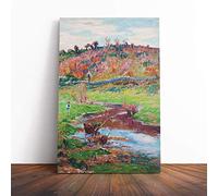 Big Box Art Canvas Print Wall Art Henry Moret Lands Cape at Point Evan | Mounted & Stretched Box Frame Picture | Home Decor for Kitchen, Living Room, Bedroom, Hallway, Multi-Colour, 24x16 Inch