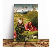 Big Box Art Canvas Print Wall Art Hieronymous Bosch John The Baptist | Mounted & Stretched Box Frame Picture | Home Decor for Kitchen, Living Room, Bedroom, Hallway, Multi-Colour, 20x14 Inch