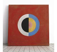 Big Box Art Canvas Print Wall Art Hilma af Klint The Swan | Mounted and Stretched Box Frame Picture | Home Decor for Kitchen, Living, Dining Room, Bedroom, Hallway, Muli-Colour, 14x14 Inch