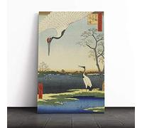 Big Box Art Canvas Print Wall Art Hiroshige Japanese Oriental Kanasugi | Mounted & Stretched Box Frame Picture | Home Decor for Kitchen, Living Room, Bedroom, Hallway, Multi-Colour, 20x14 Inch