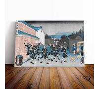Big Box Art Canvas Print Wall Art Hiroshige Japanese Oriental Oban Yoko-e | Mounted & Stretched Framed Picture | Home Decor for Kitchen, Living Room, Bedroom, Hallway, Multi-Colour, 30x20 Inch