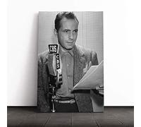 Big Box Art Canvas Print Wall Art Humphrey Bogart | Mounted and Stretched Box Frame Picture | Home Decor for Kitchen, Living, Dining Room, Bedroom, Hallway, Multi-Colour, 24x16 Inch
