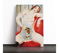 Big Box Art Canvas Print Wall Art Ismael Nery Painting 2 | Mounted and Stretched Box Frame Picture | Home Decor for Kitchen, Living, Dining Room, Bedroom, Hallway, Multi-Colour, 24x16 Inch